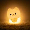 Squishy Silicone Happy Cat LED Night Light - Perfect Gift for Kids and Girls - Image 2