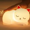 Squishy Silicone Napping Cat LED Night Light - Perfect Gift for Kids and Girls - Image 4