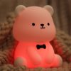 Squishy Silicone Teddy Bear LED Night Light - Perfect Gift for Kids and Girls - Image 4