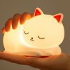 Squishy Silicone Napping Cat LED Night Light - Perfect Gift for Kids and Girls - Image 5