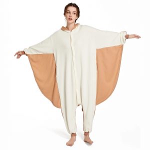 Flying Squirrel Costume Onecie Pajamas, Women Soft Pajamas - Image 2