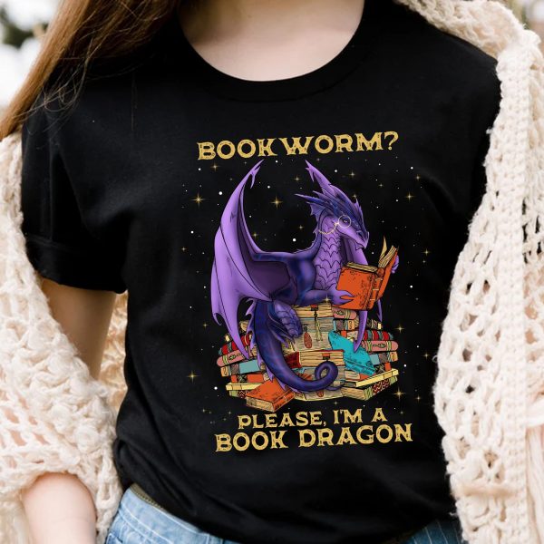 Dragon Book Shirt  Bookworm Shirt  Reading Shirt  Reading Lover Shirt