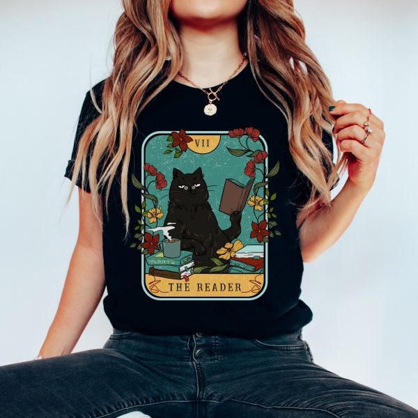 literary book reading shirt cat literary literature shirt gift for book lover gift for cat lover bibliophile shirt