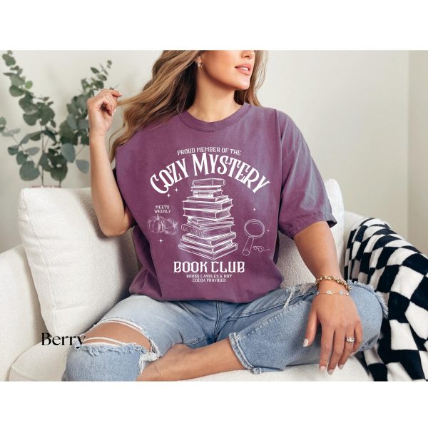 Cozy Mystery Shirt Cozy Mystery Book Club Gift Mystery Book TShirt Mystery Reader Mystery Novel Tee Thriller Book Lover Female Sleuth