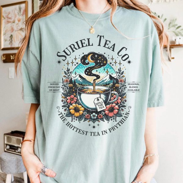 Suriel Tea Co Shirt  ACOTAR Suriel Tea Shirt  Velaris T-Shirt  A Court Of Thorns and Roses Shirt  SJM Merch  Bookish Shirt  Book Lover Gift