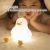 Cute Flower Duck LED Squishy Night Light For Gift USB Rechargeable Duck Lamp - Image 3