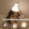 Cute Flower Duck LED Squishy Night Light For Gift USB Rechargeable Duck Lamp - Image 4