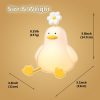 Cute Flower Duck LED Squishy Night Light For Gift USB Rechargeable Duck Lamp - Image 5