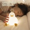 Cute Flower Duck LED Squishy Night Light For Gift USB Rechargeable Duck Lamp - Image 6